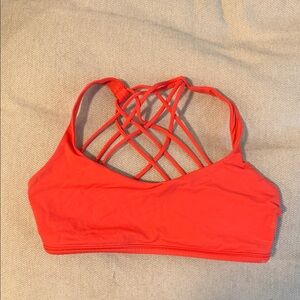 Lululemon Athletica Red Strappy Sports Bra
